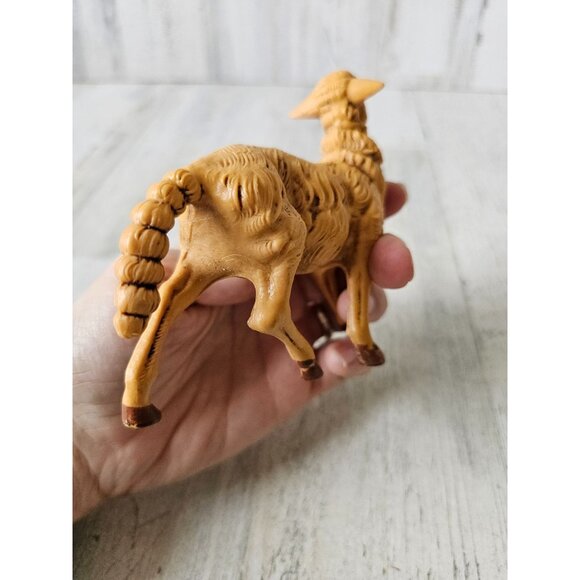 Vintage Italy sheep lamb Fontanini plastic tan - Picture 6 of 10
